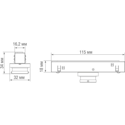 Адаптер для монтажа светильников Round Line Lamp Connector DLR B